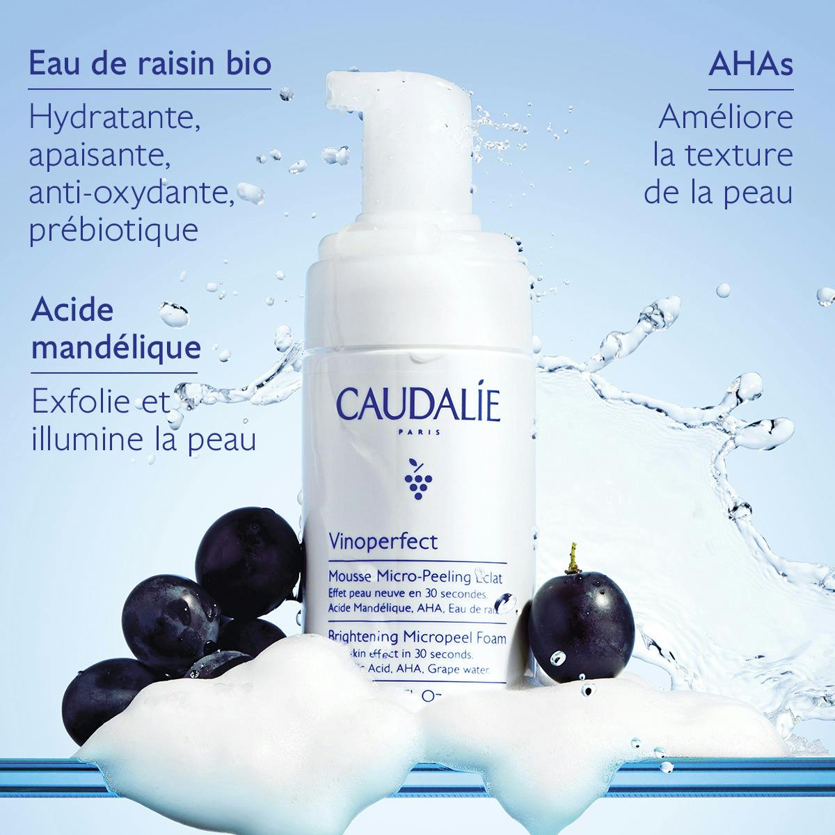 Mousse Micro-Peeling Éclat à l'Acide Mandélique (AHA) - 100ml
